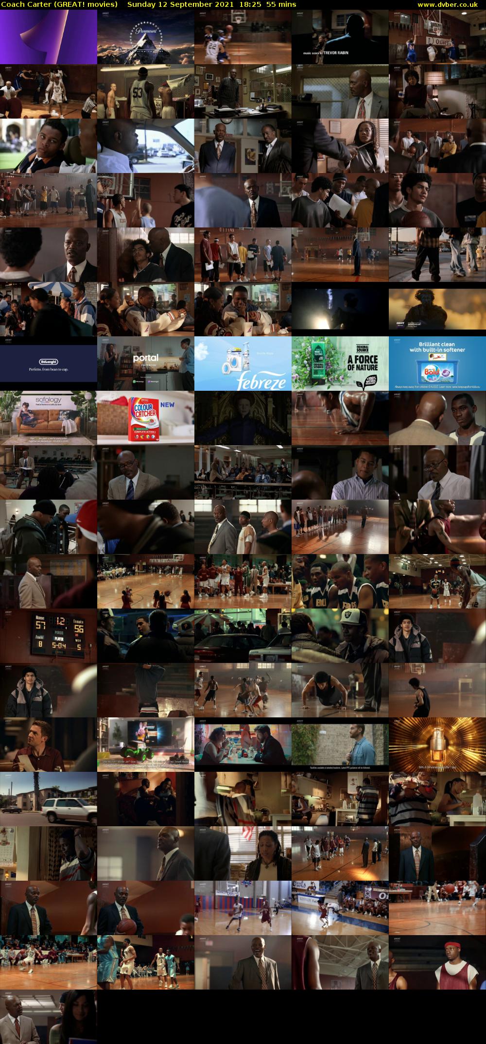 Coach Carter (GREAT! movies) Sunday 12 September 2021 18:25 - 19:20