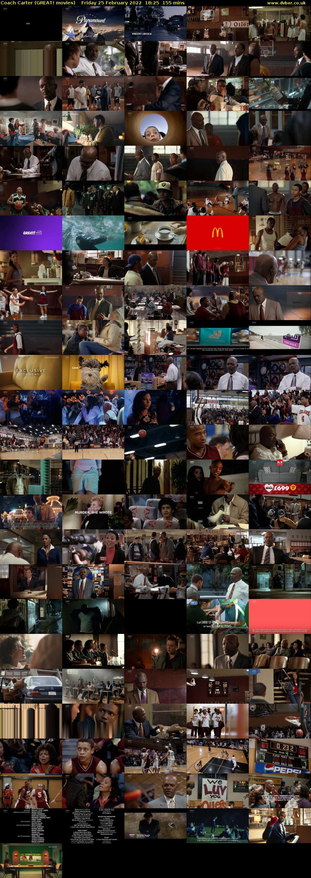 Coach Carter (GREAT! movies) Friday 25 February 2022 18:25 - 21:00