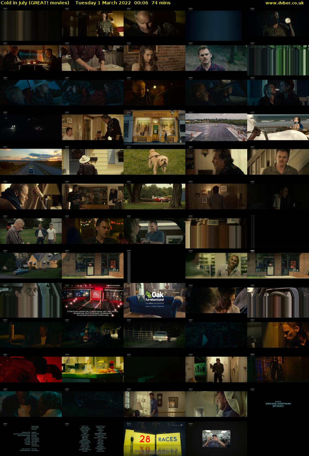 Cold in July (GREAT! movies) Tuesday 1 March 2022 00:06 - 01:20