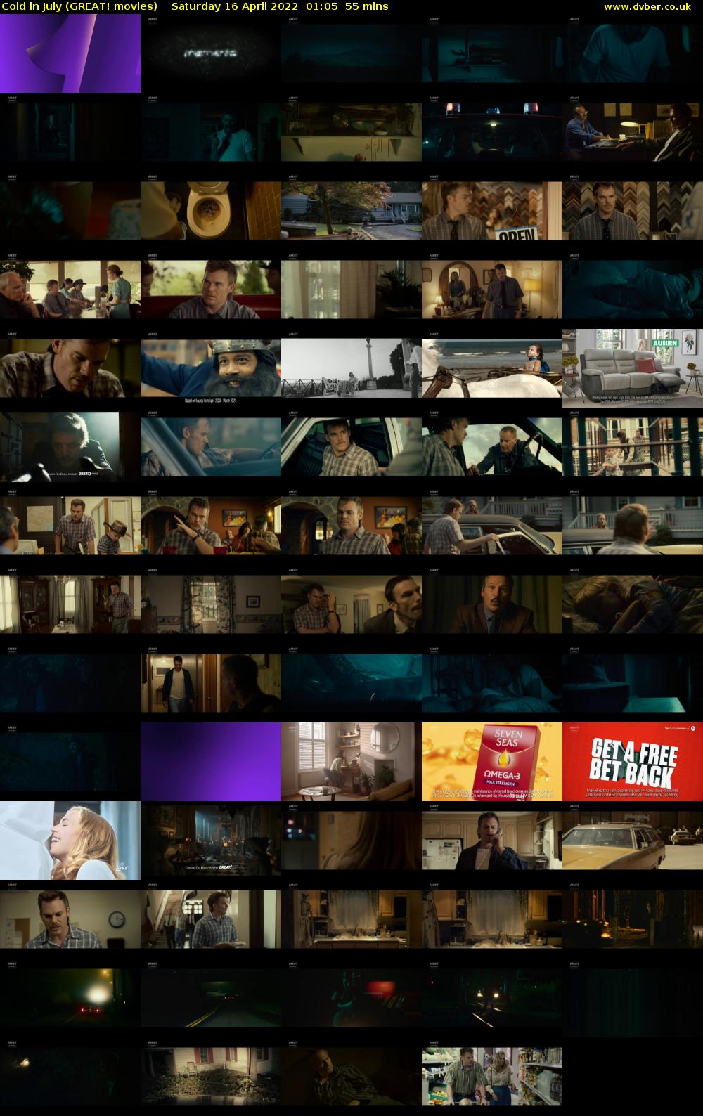 Cold in July (GREAT! movies) Saturday 16 April 2022 01:05 - 02:00