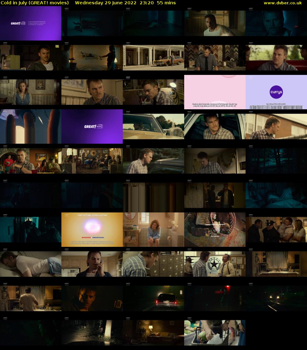 Cold in July (GREAT! movies) Wednesday 29 June 2022 23:20 - 00:15