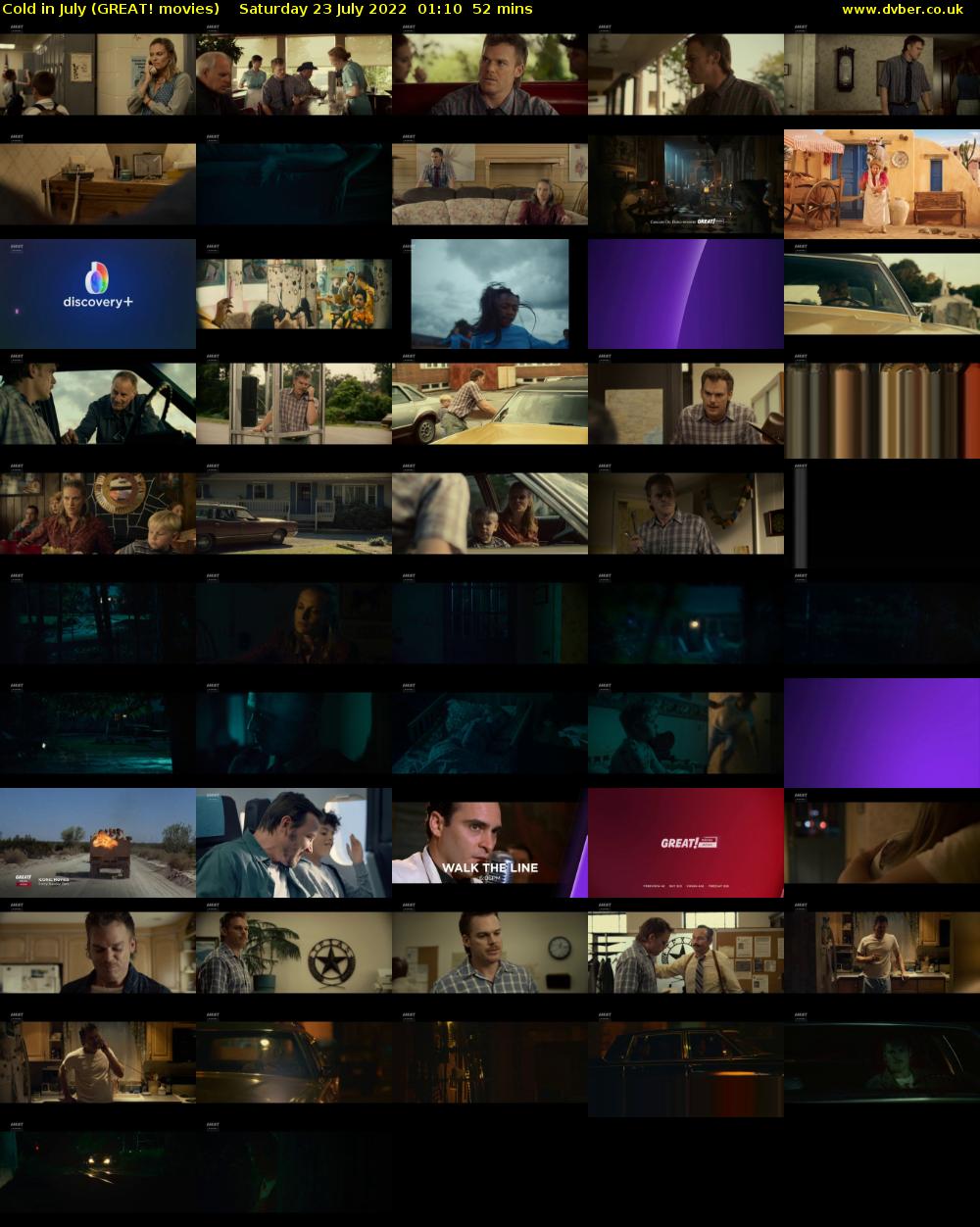 Cold in July (GREAT! movies) Saturday 23 July 2022 01:10 - 02:02