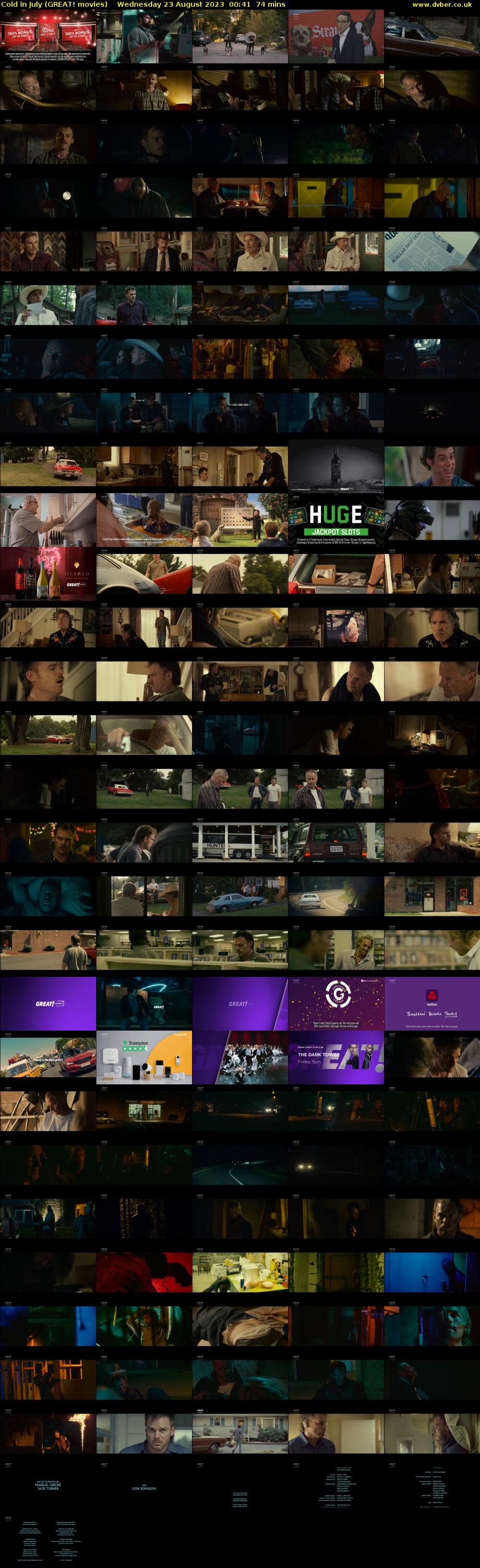 Cold in July (GREAT! movies) Wednesday 23 August 2023 00:41 - 01:55