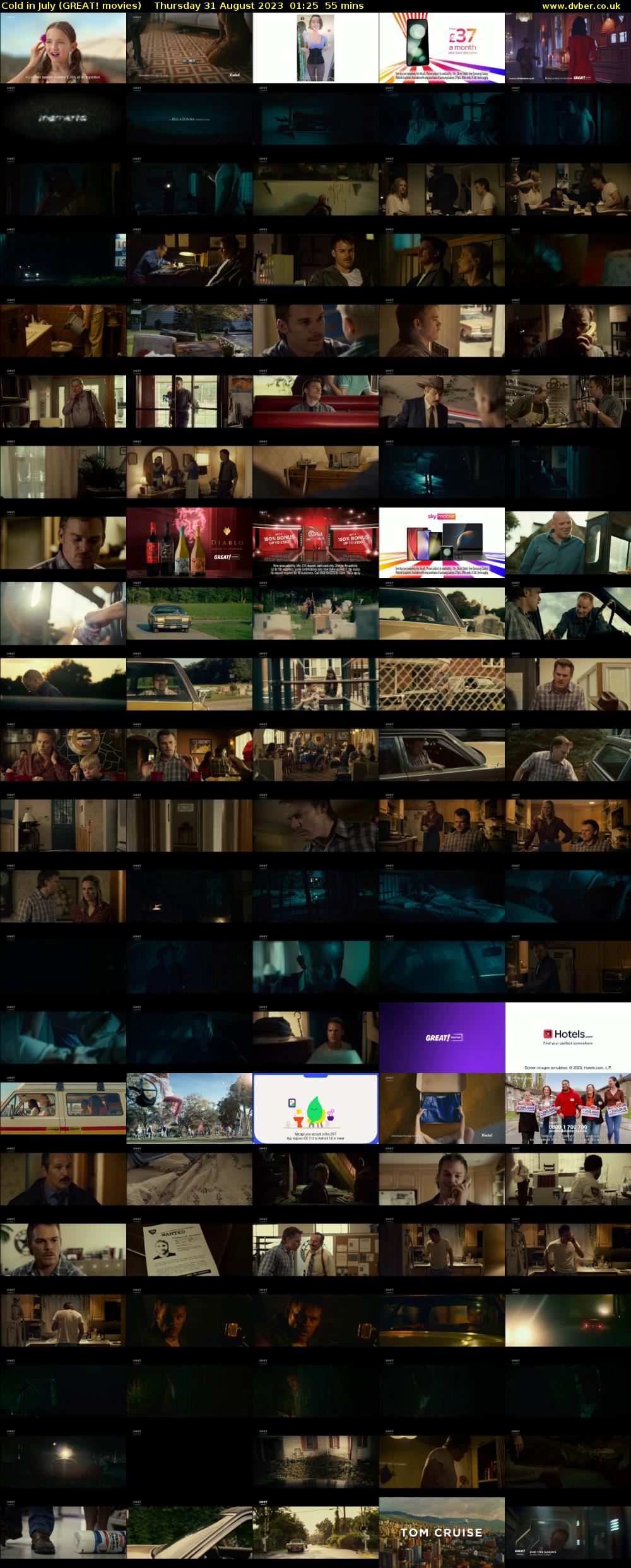 Cold in July (GREAT! movies) Thursday 31 August 2023 01:25 - 02:20