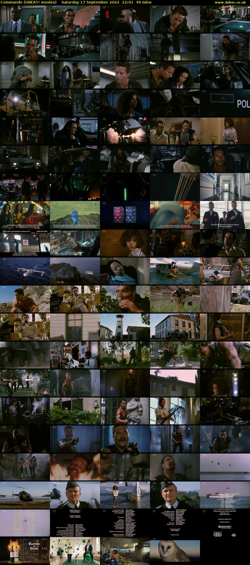 Commando (GREAT! movies) Saturday 17 September 2022 22:01 - 22:50