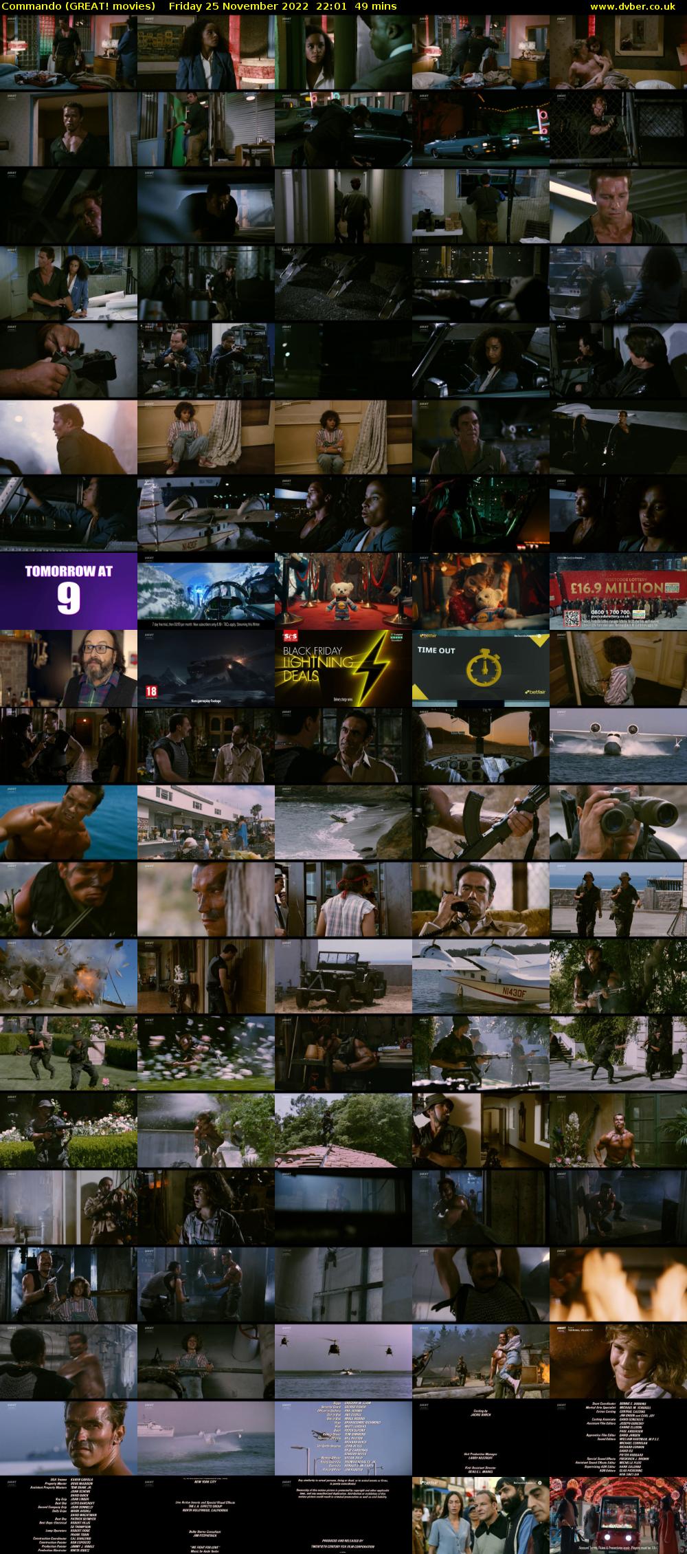 Commando (GREAT! movies) Friday 25 November 2022 22:01 - 22:50