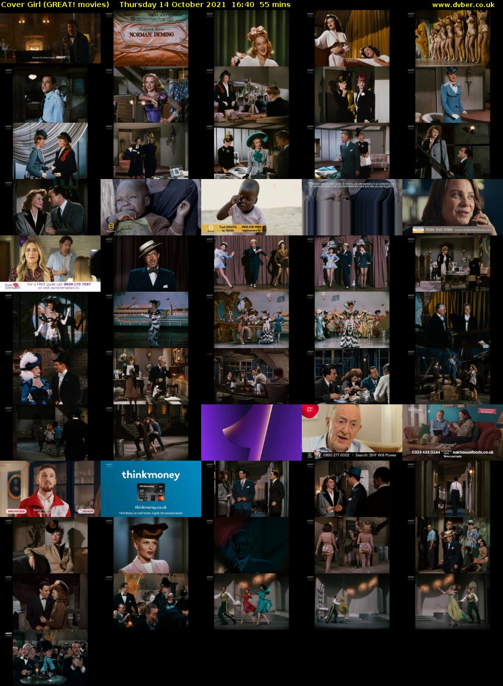 Cover Girl (GREAT! movies) Thursday 14 October 2021 16:40 - 17:35