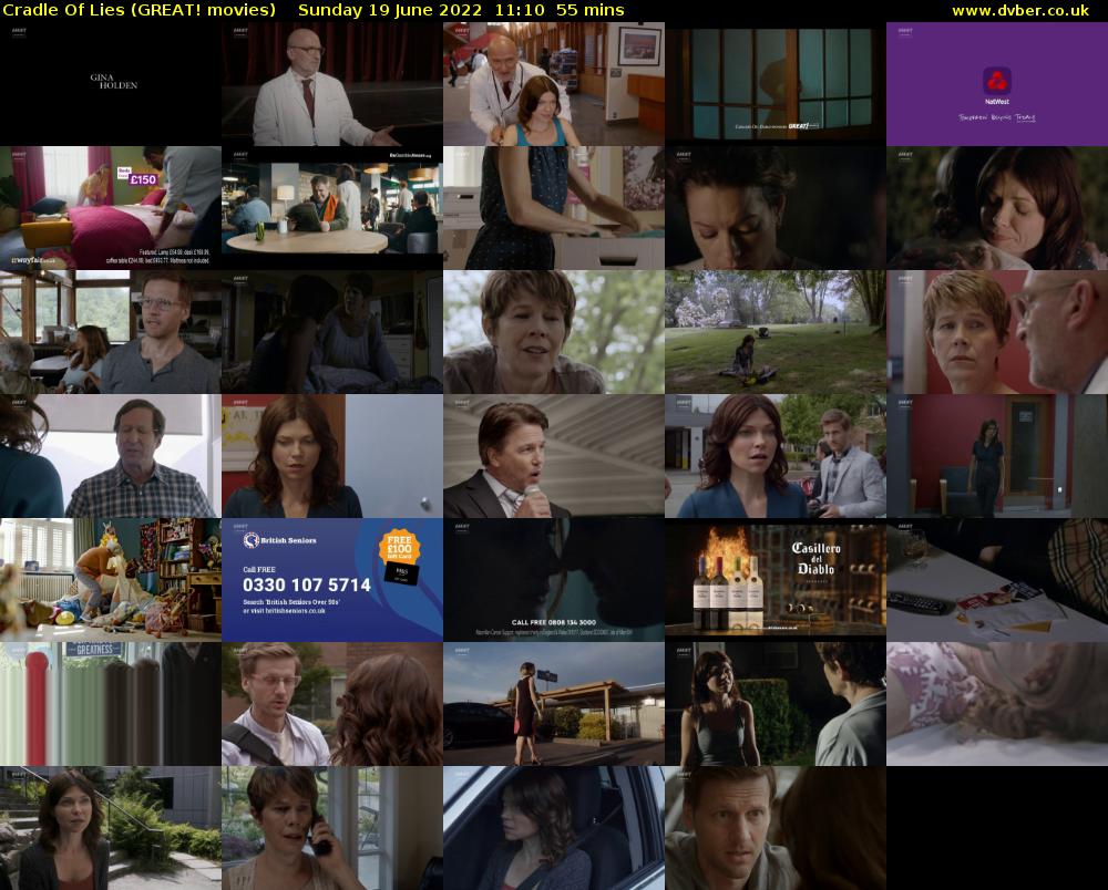 Cradle Of Lies (GREAT! movies) Sunday 19 June 2022 11:10 - 12:05