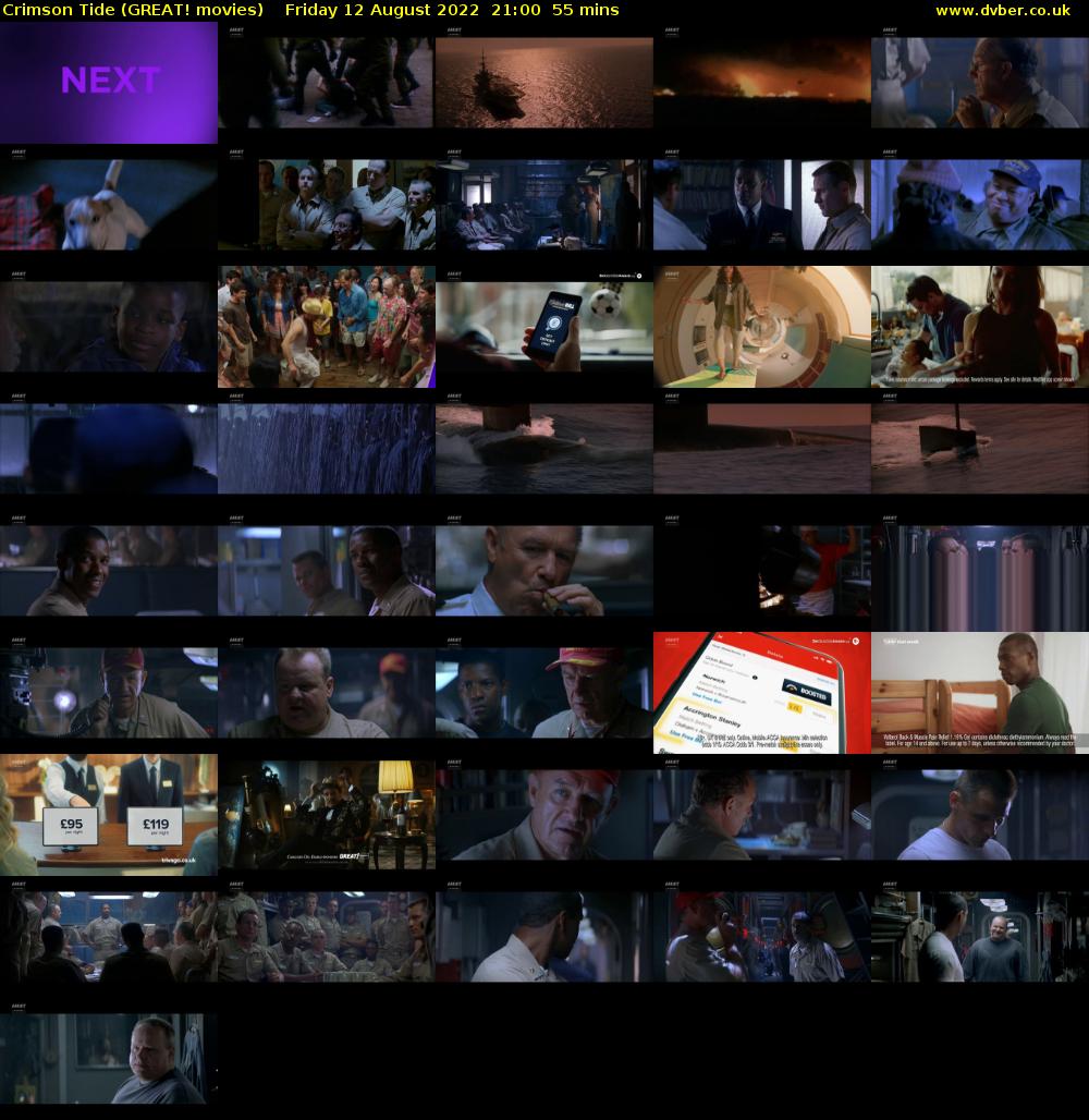 Crimson Tide (GREAT! movies) Friday 12 August 2022 21:00 - 21:55