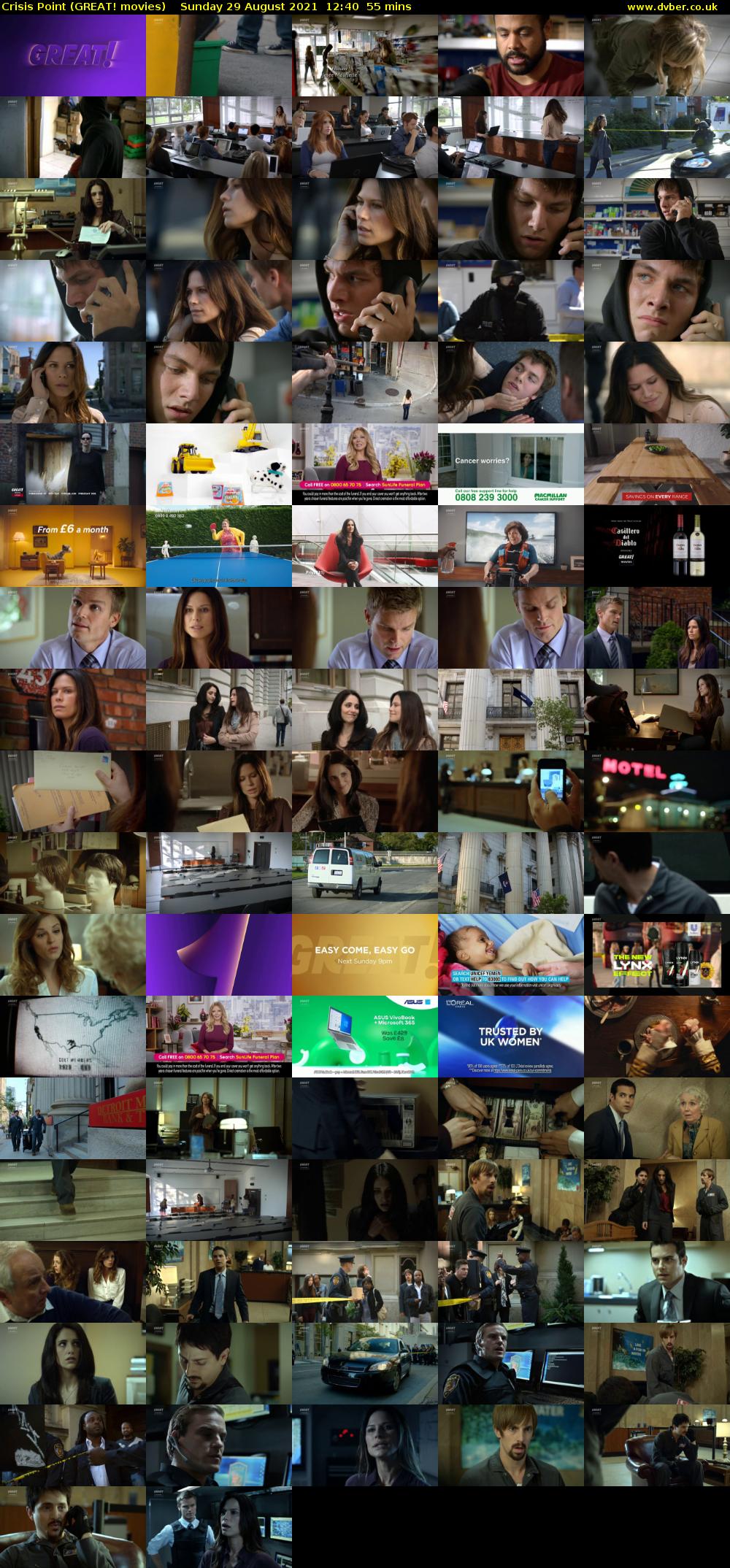 Crisis Point (GREAT! movies) Sunday 29 August 2021 12:40 - 13:35