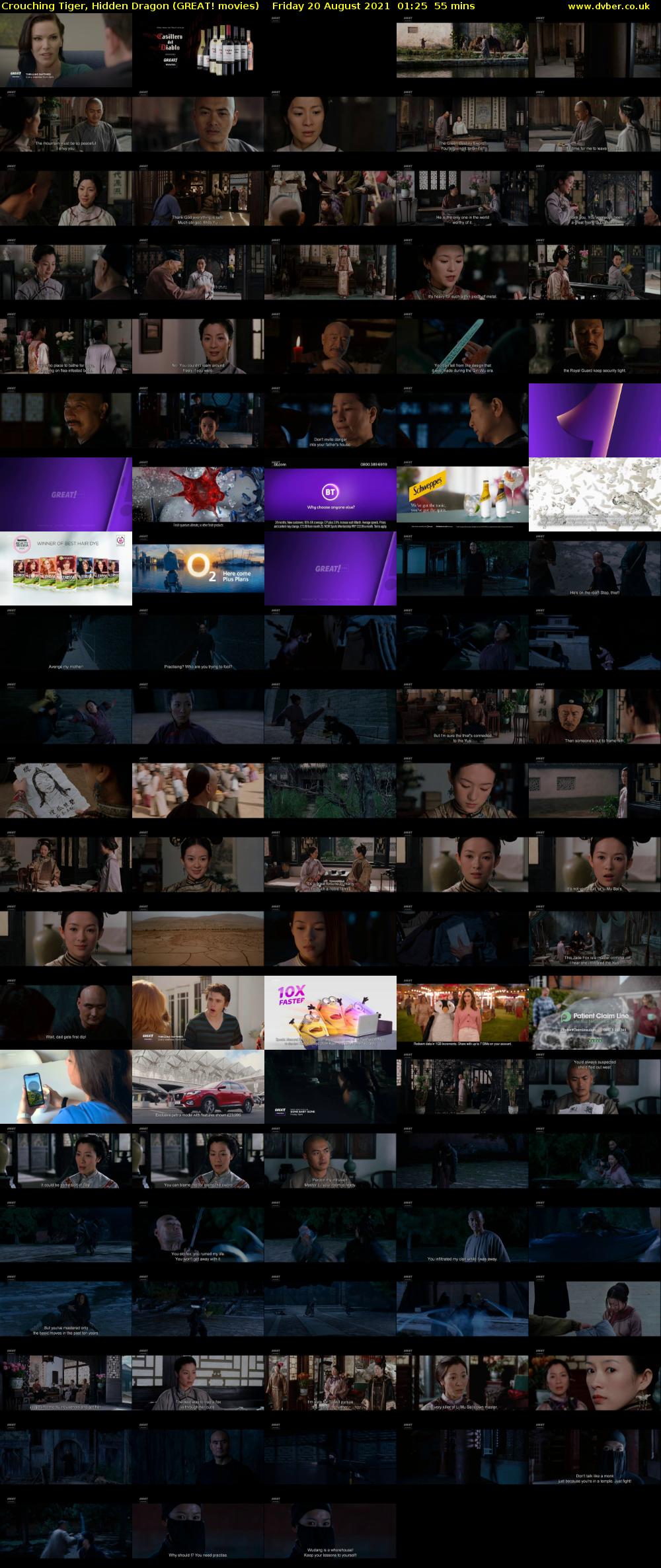 Crouching Tiger, Hidden Dragon (GREAT! movies) Friday 20 August 2021 01:25 - 02:20