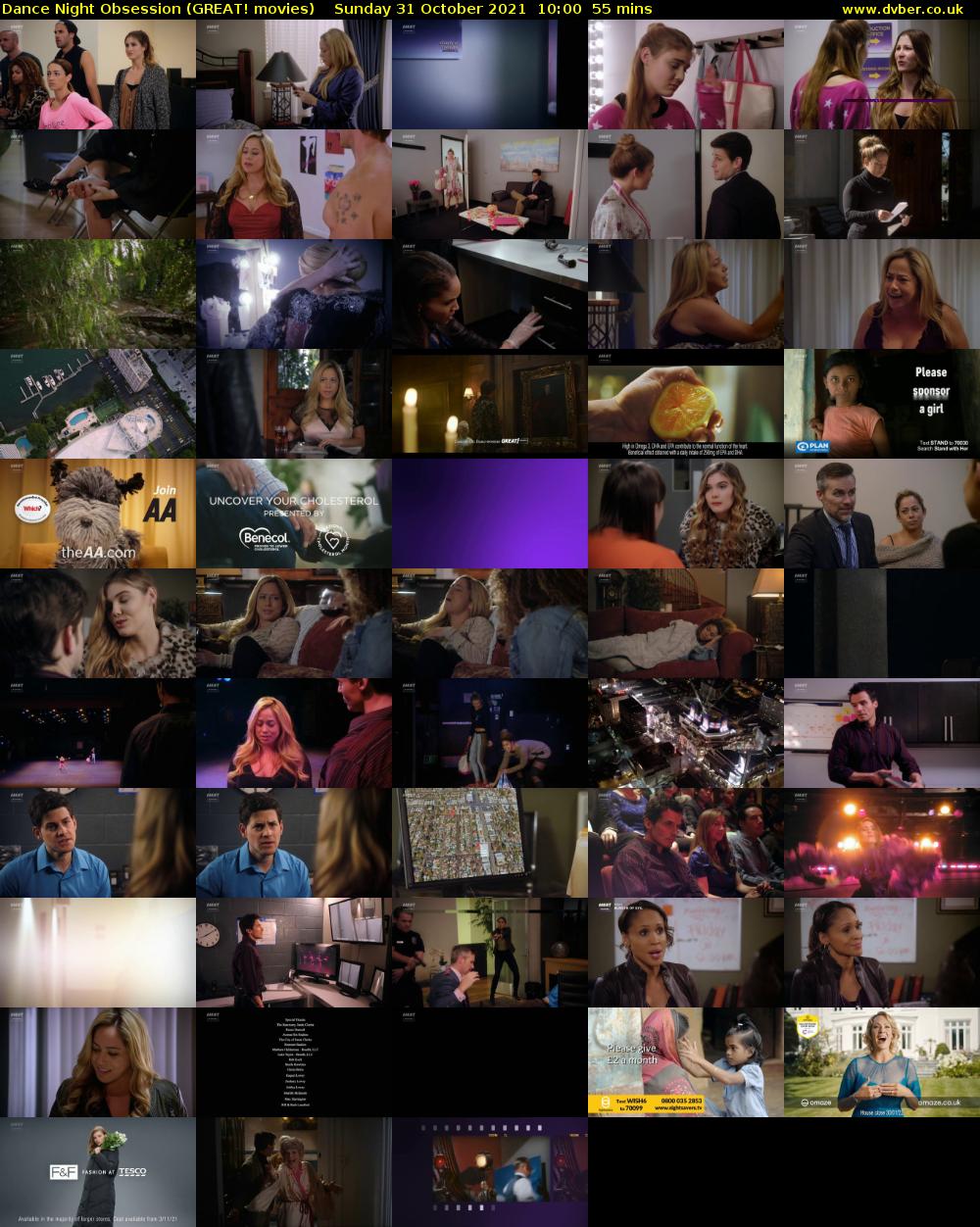 Dance Night Obsession (GREAT! movies) Sunday 31 October 2021 10:00 - 10:55