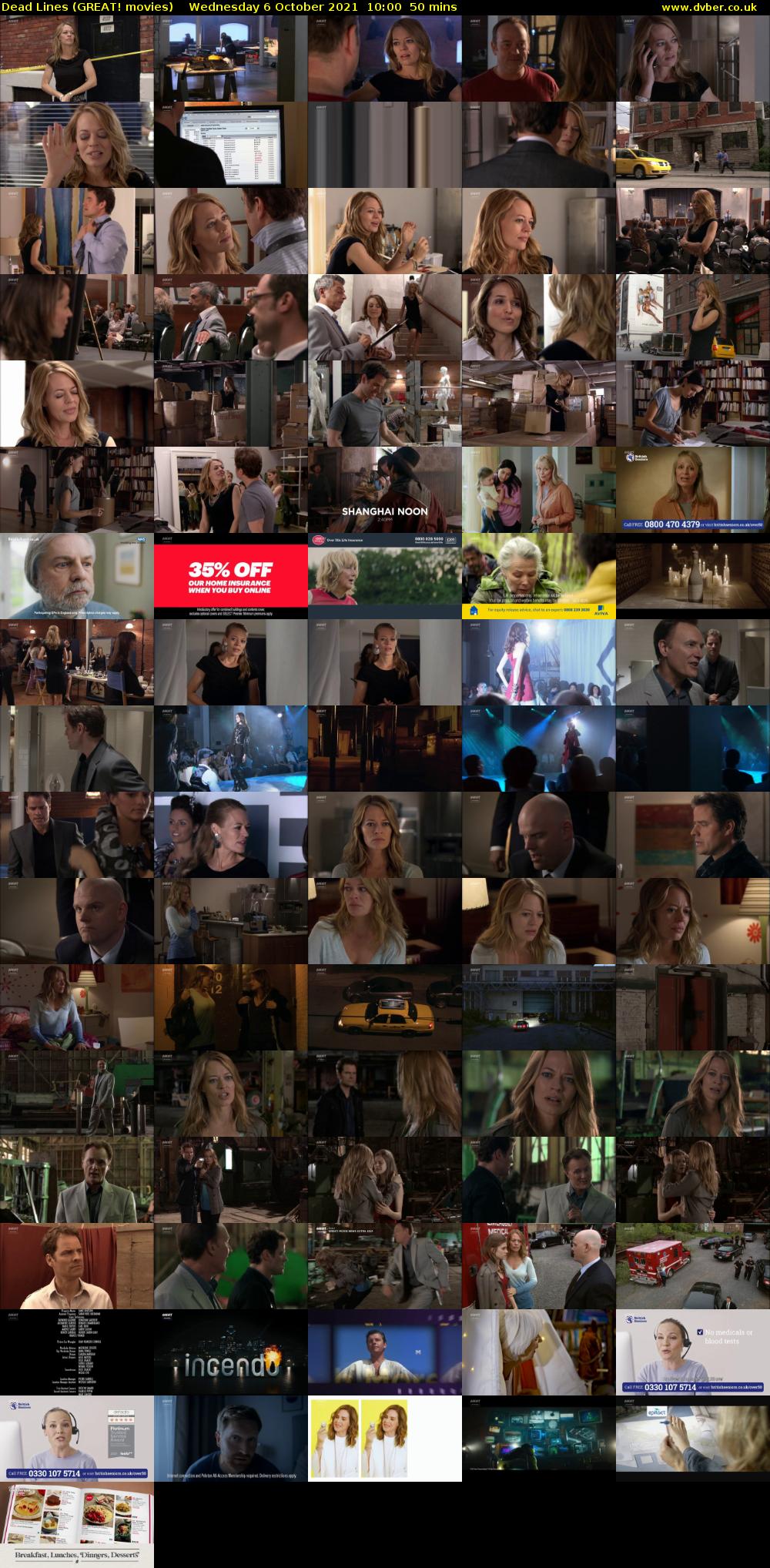Dead Lines (GREAT! movies) Wednesday 6 October 2021 10:00 - 10:50
