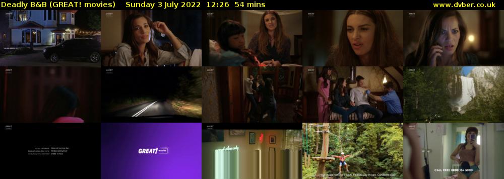 Deadly B&B (GREAT! movies) Sunday 3 July 2022 12:26 - 13:20