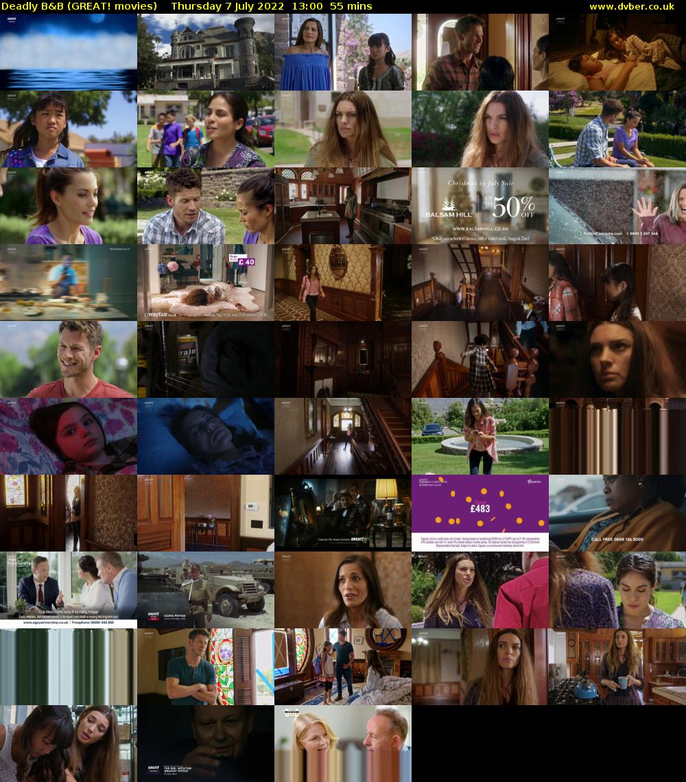Deadly B&B (GREAT! movies) Thursday 7 July 2022 13:00 - 13:55
