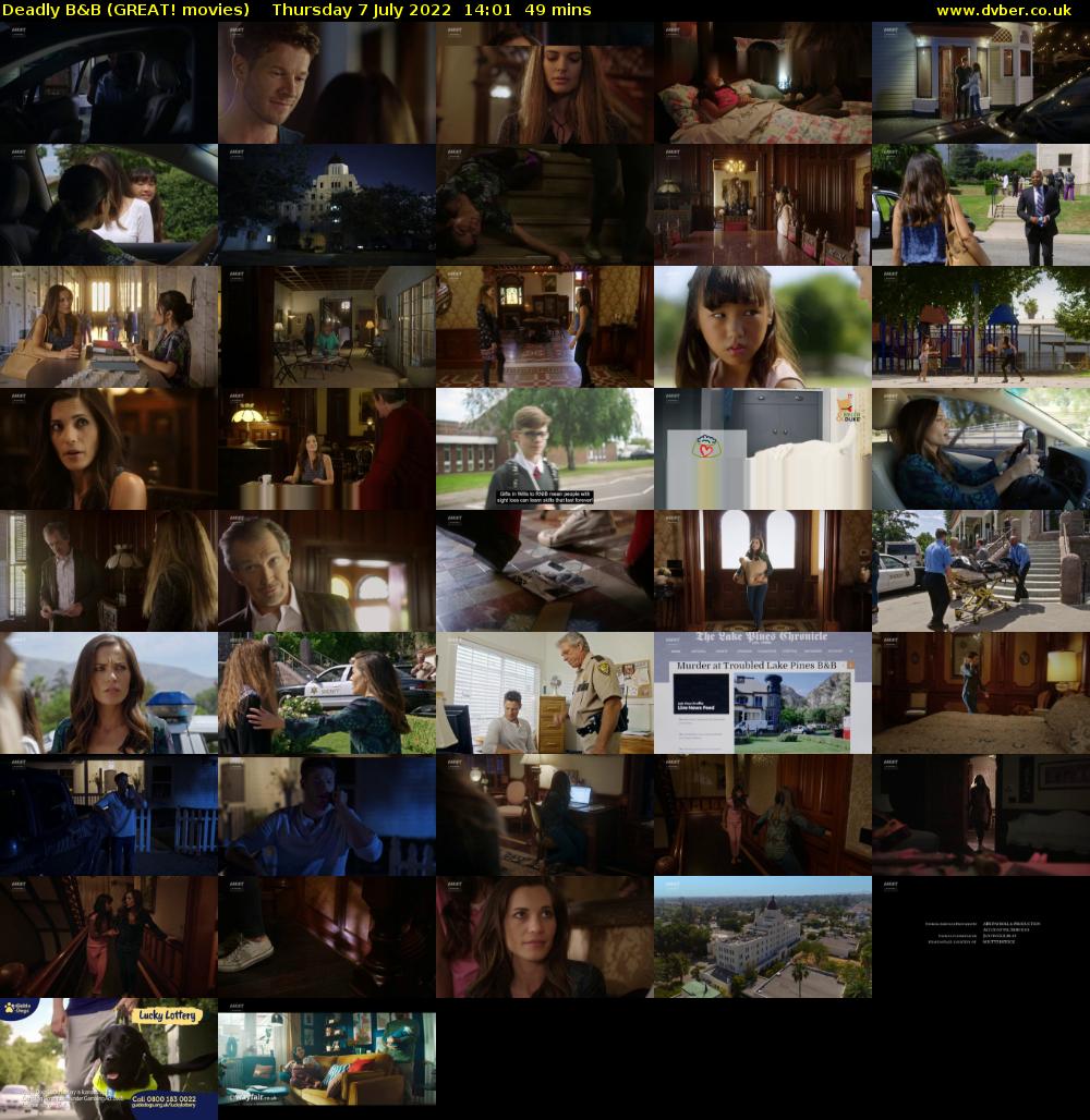 Deadly B&B (GREAT! movies) Thursday 7 July 2022 14:01 - 14:50