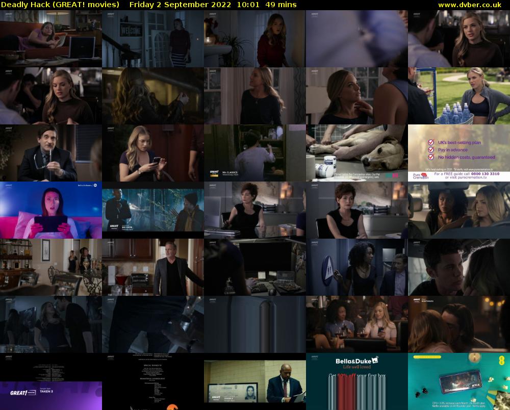 Deadly Hack (GREAT! movies) Friday 2 September 2022 10:01 - 10:50