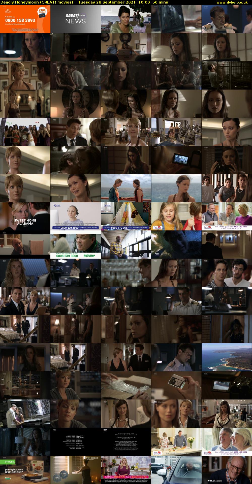 Deadly Honeymoon (GREAT! movies) Tuesday 28 September 2021 10:00 - 10:50