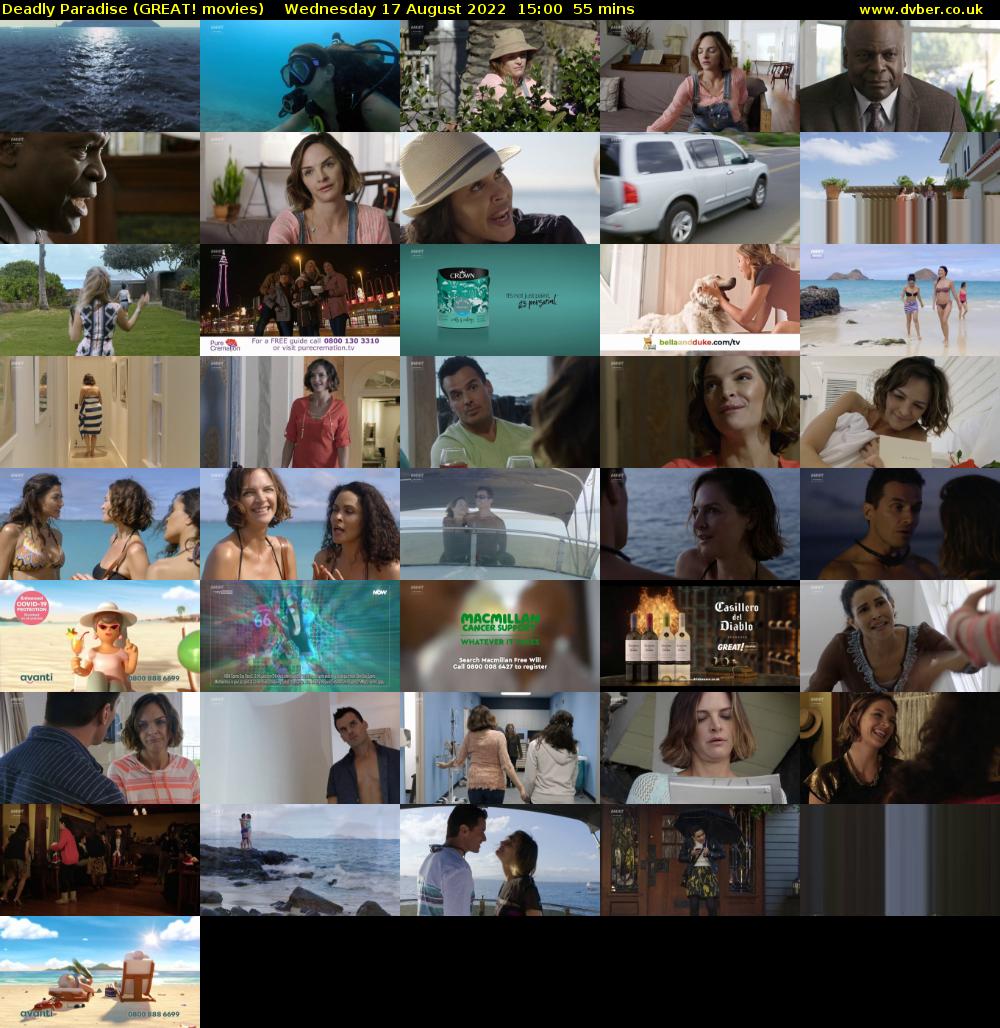 Deadly Paradise (GREAT! movies) Wednesday 17 August 2022 15:00 - 15:55