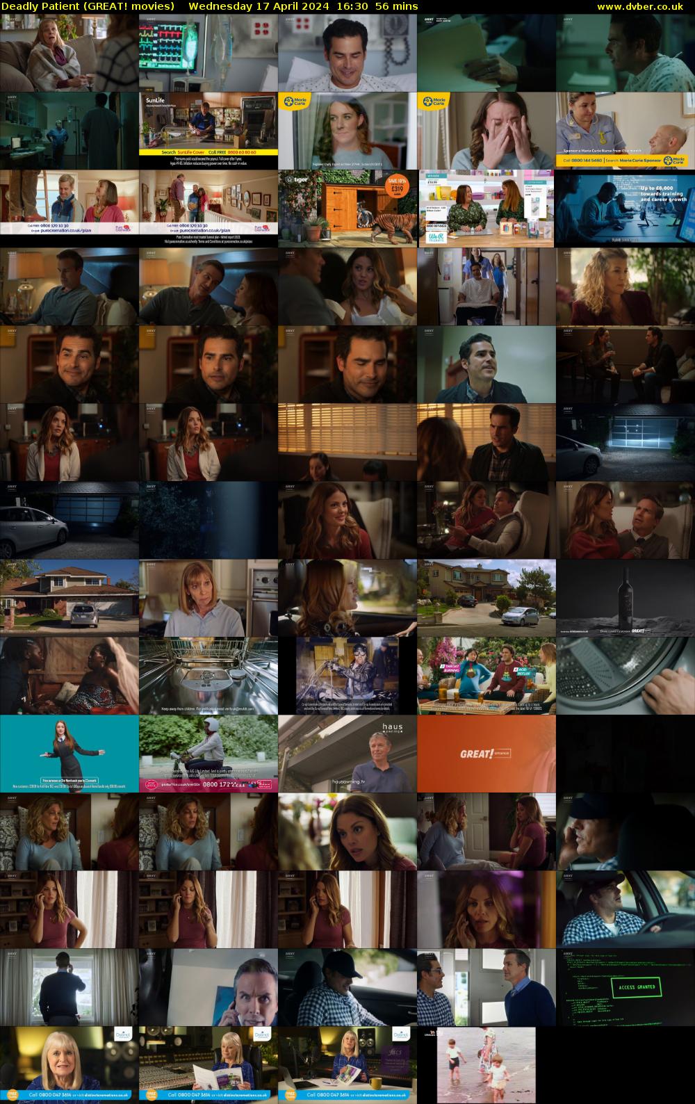 Deadly Patient (GREAT! movies) Wednesday 17 April 2024 16:30 - 17:26