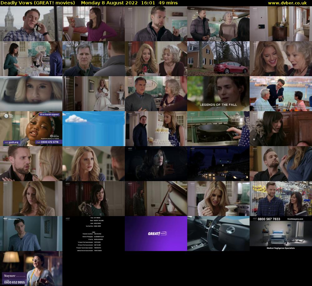 Deadly Vows (GREAT! movies) Monday 8 August 2022 16:01 - 16:50
