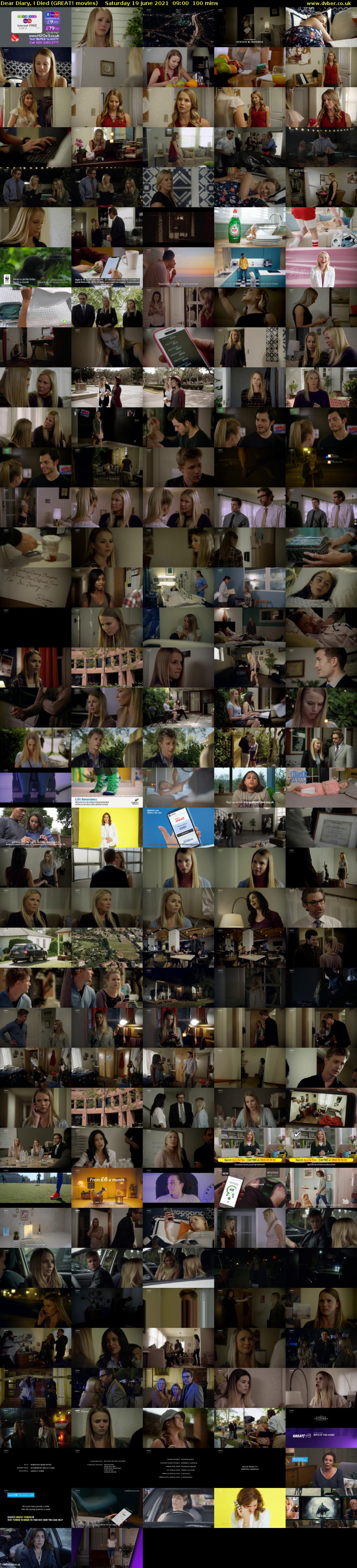 Dear Diary, I Died (GREAT! movies) Saturday 19 June 2021 09:00 - 10:40