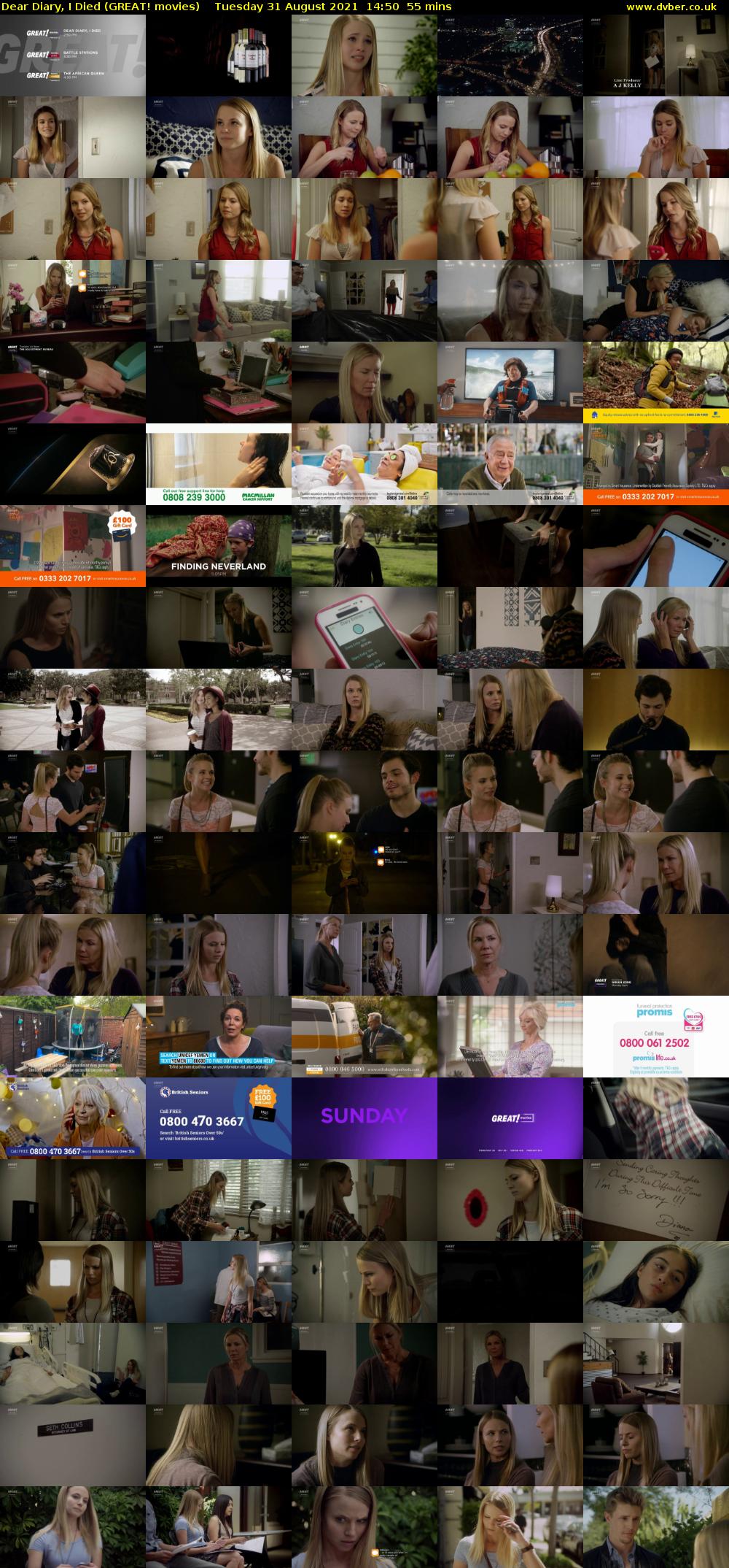 Dear Diary, I Died (GREAT! movies) Tuesday 31 August 2021 14:50 - 15:45