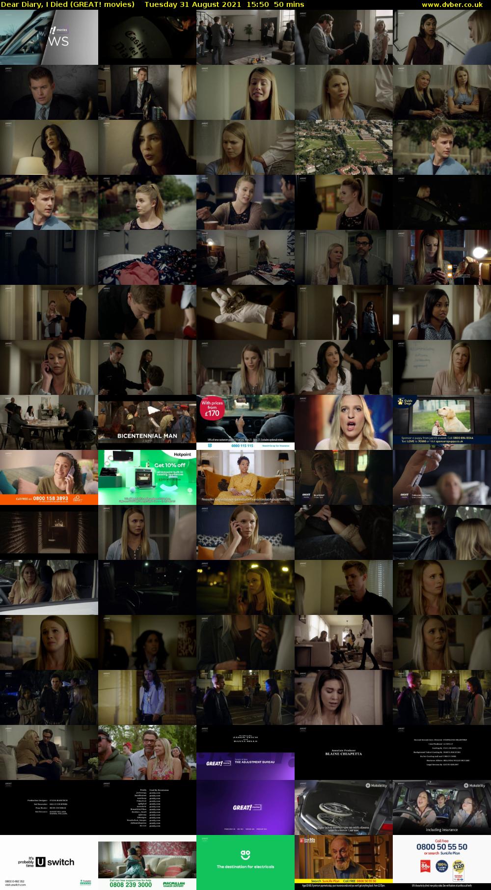 Dear Diary, I Died (GREAT! movies) Tuesday 31 August 2021 15:50 - 16:40