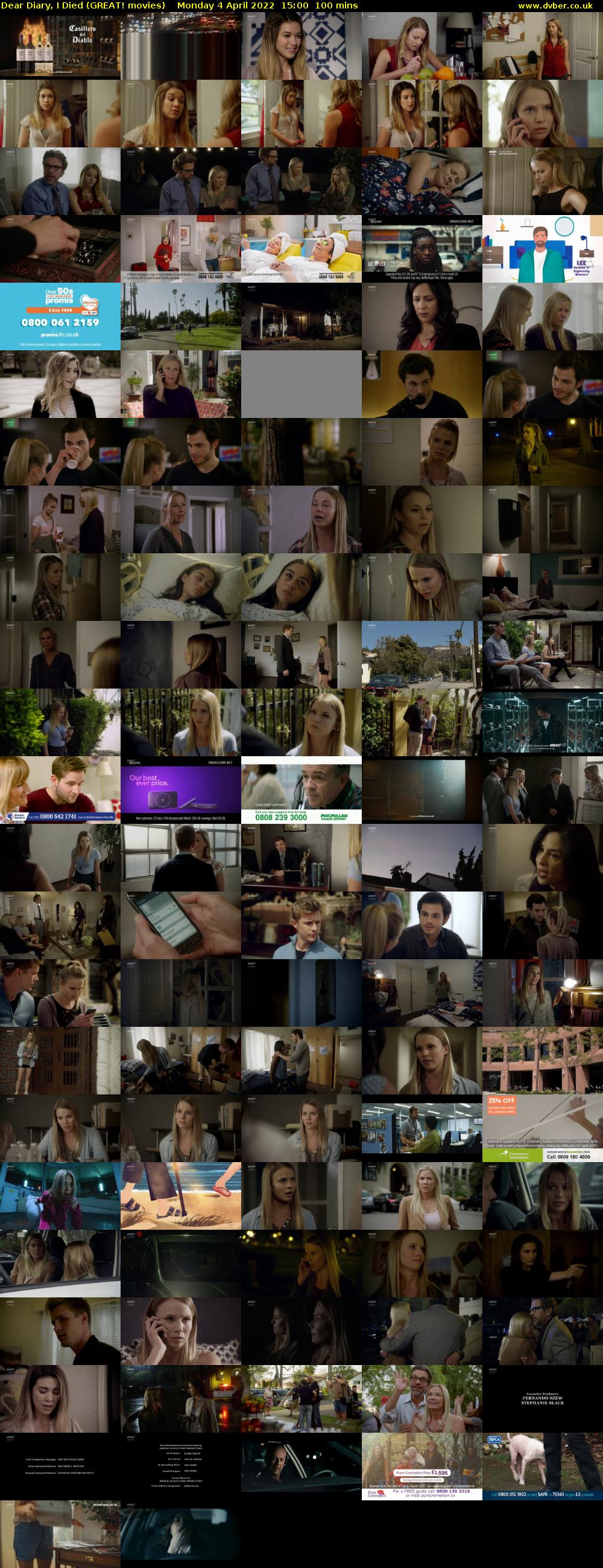 Dear Diary, I Died (GREAT! movies) Monday 4 April 2022 15:00 - 16:40