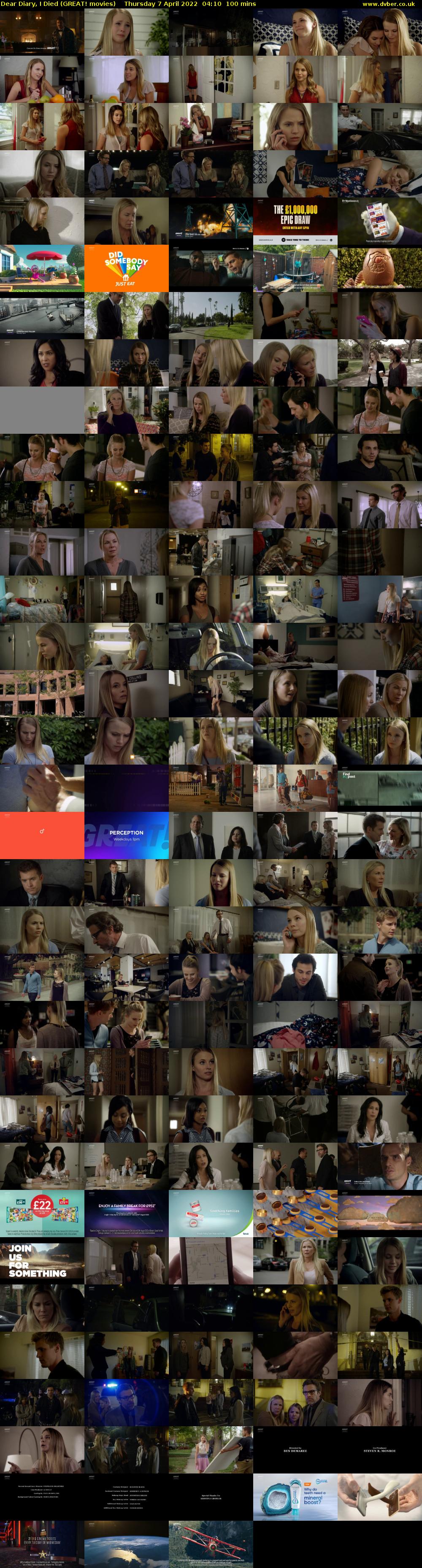 Dear Diary, I Died (GREAT! movies) Thursday 7 April 2022 04:10 - 05:50
