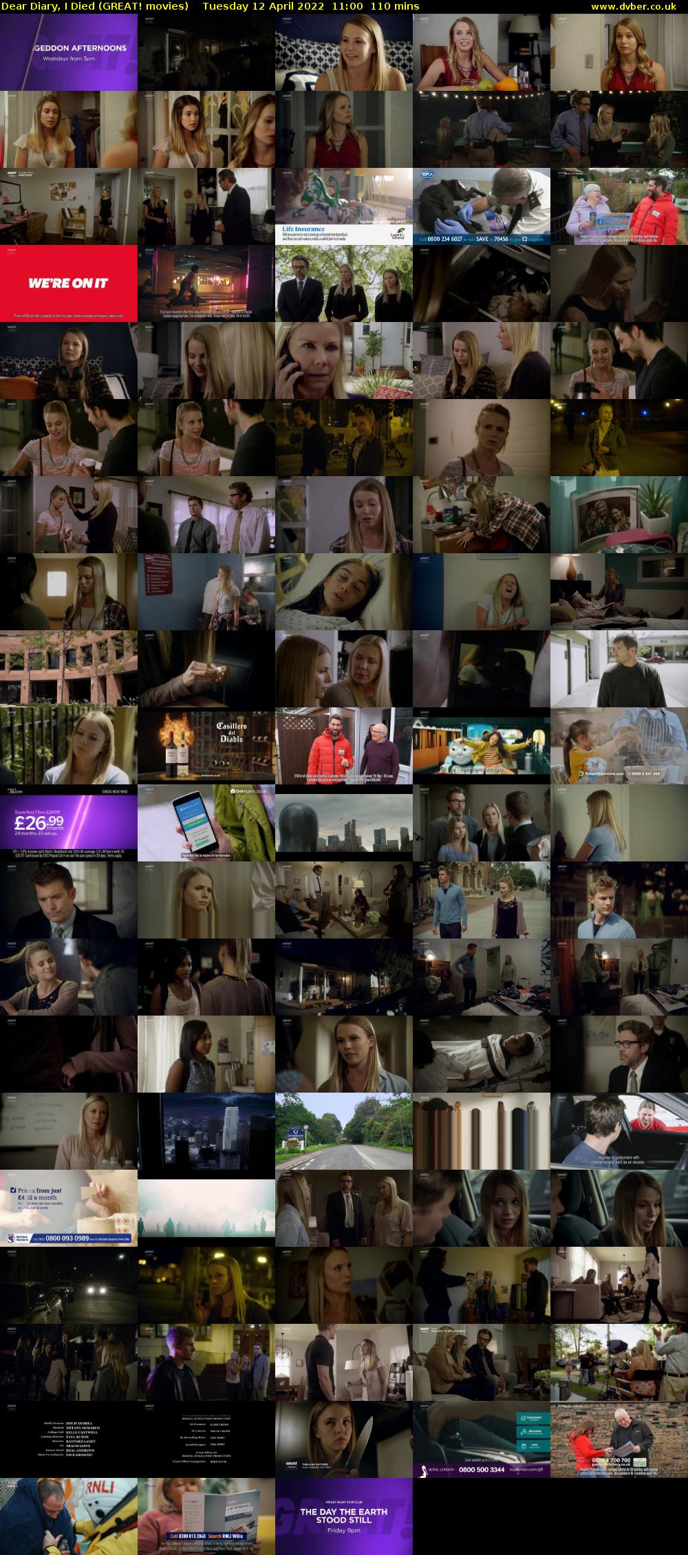 Dear Diary, I Died (GREAT! movies) Tuesday 12 April 2022 11:00 - 12:50