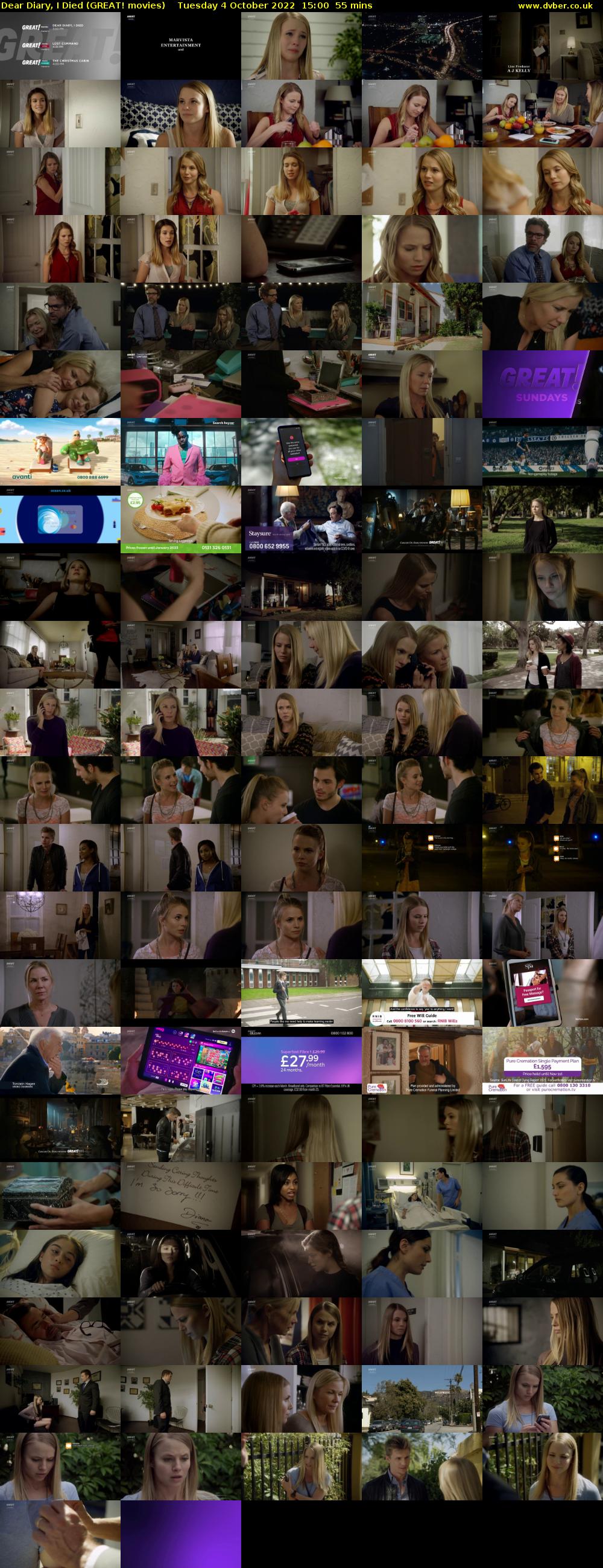 Dear Diary, I Died (GREAT! movies) Tuesday 4 October 2022 15:00 - 15:55