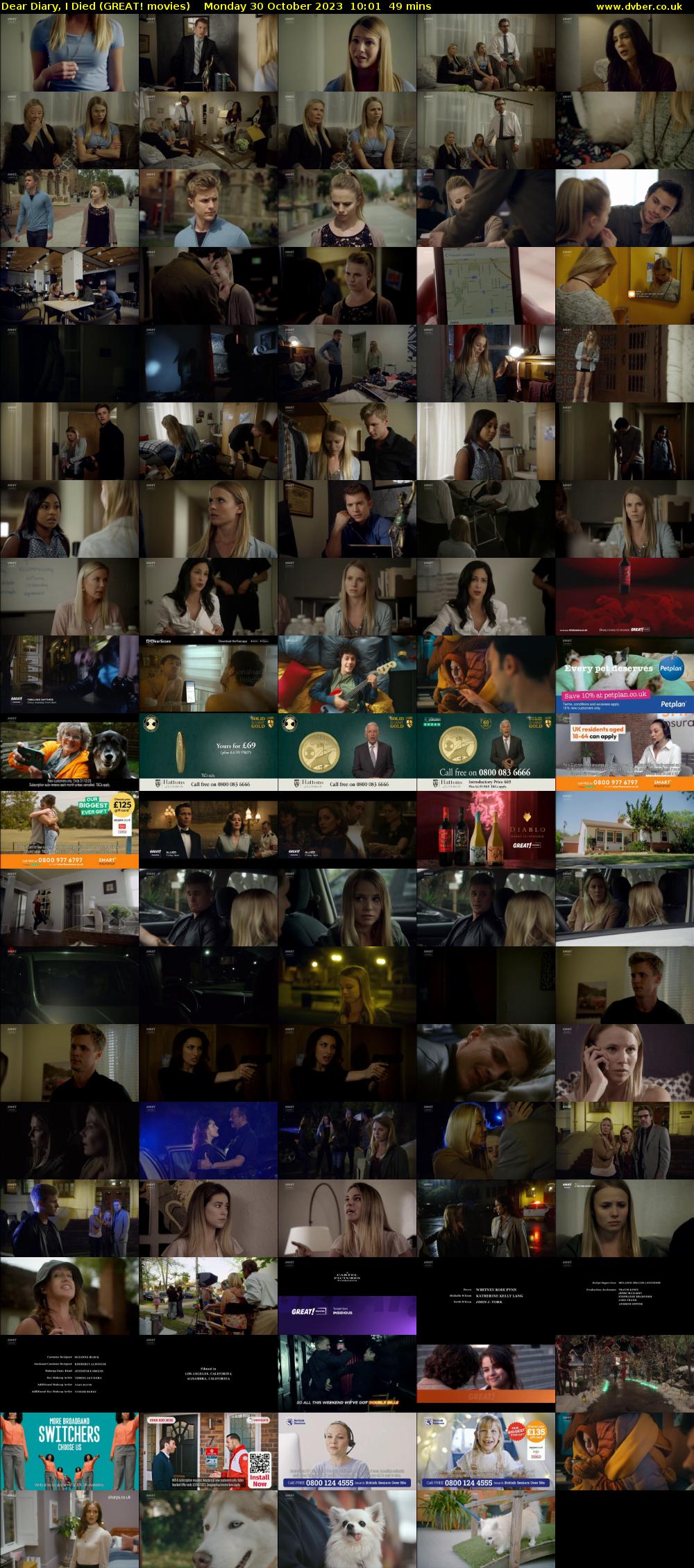 Dear Diary, I Died (GREAT! movies) Monday 30 October 2023 10:01 - 10:50