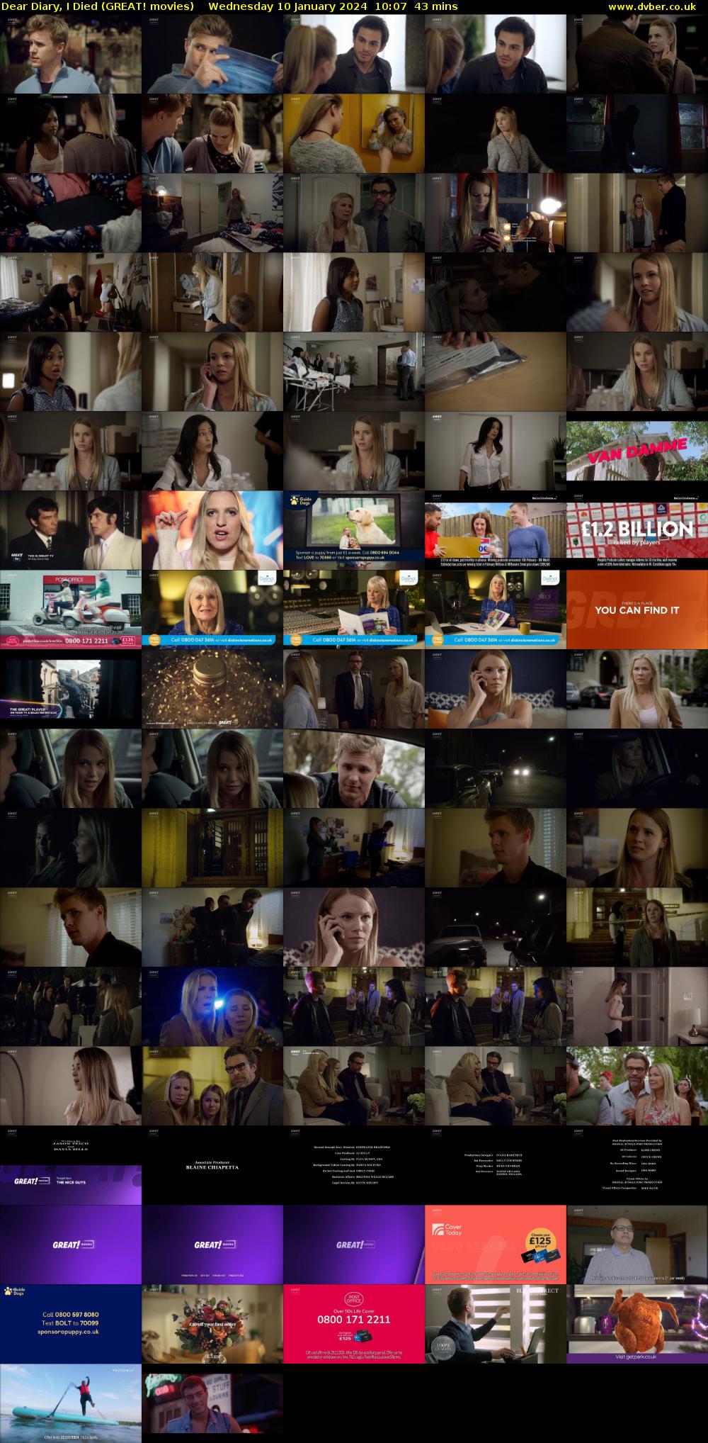 Dear Diary, I Died (GREAT! movies) Wednesday 10 January 2024 10:07 - 10:50
