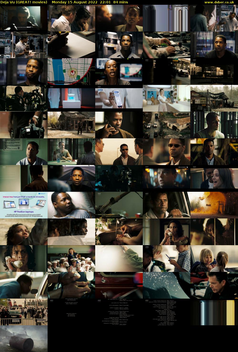 Deja Vu (GREAT! movies) Monday 15 August 2022 22:01 - 23:25