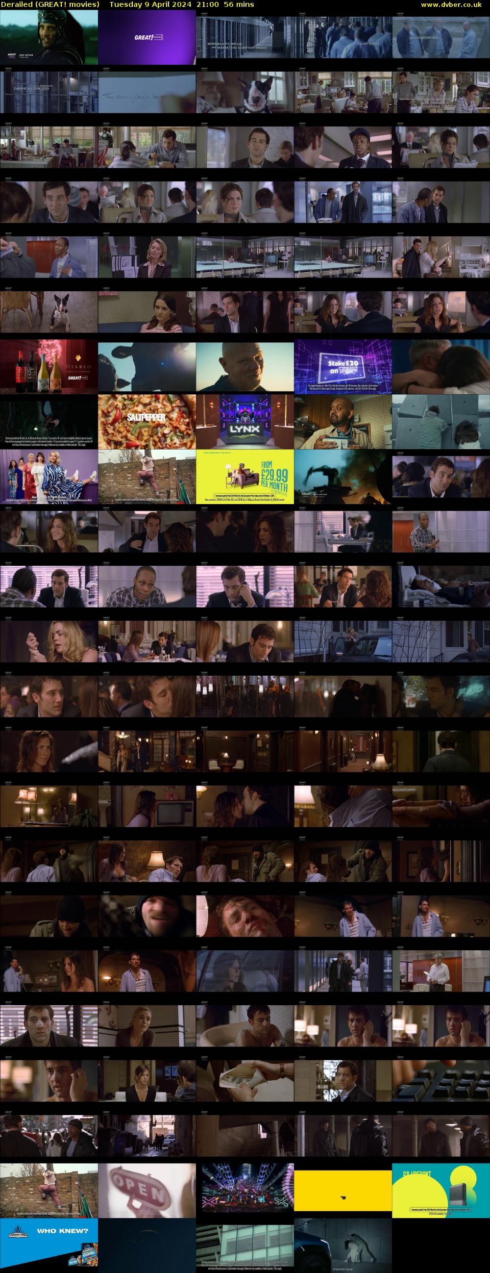 Derailed (GREAT! movies) Tuesday 9 April 2024 21:00 - 21:56