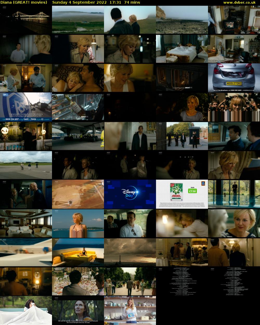 Diana (GREAT! movies) Sunday 4 September 2022 17:31 - 18:45