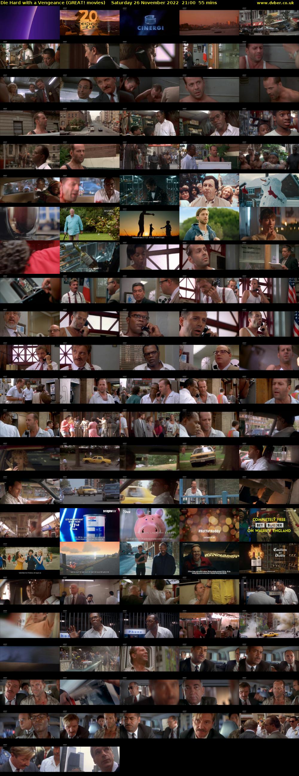 Die Hard with a Vengeance (GREAT! movies) Saturday 26 November 2022 21:00 - 21:55