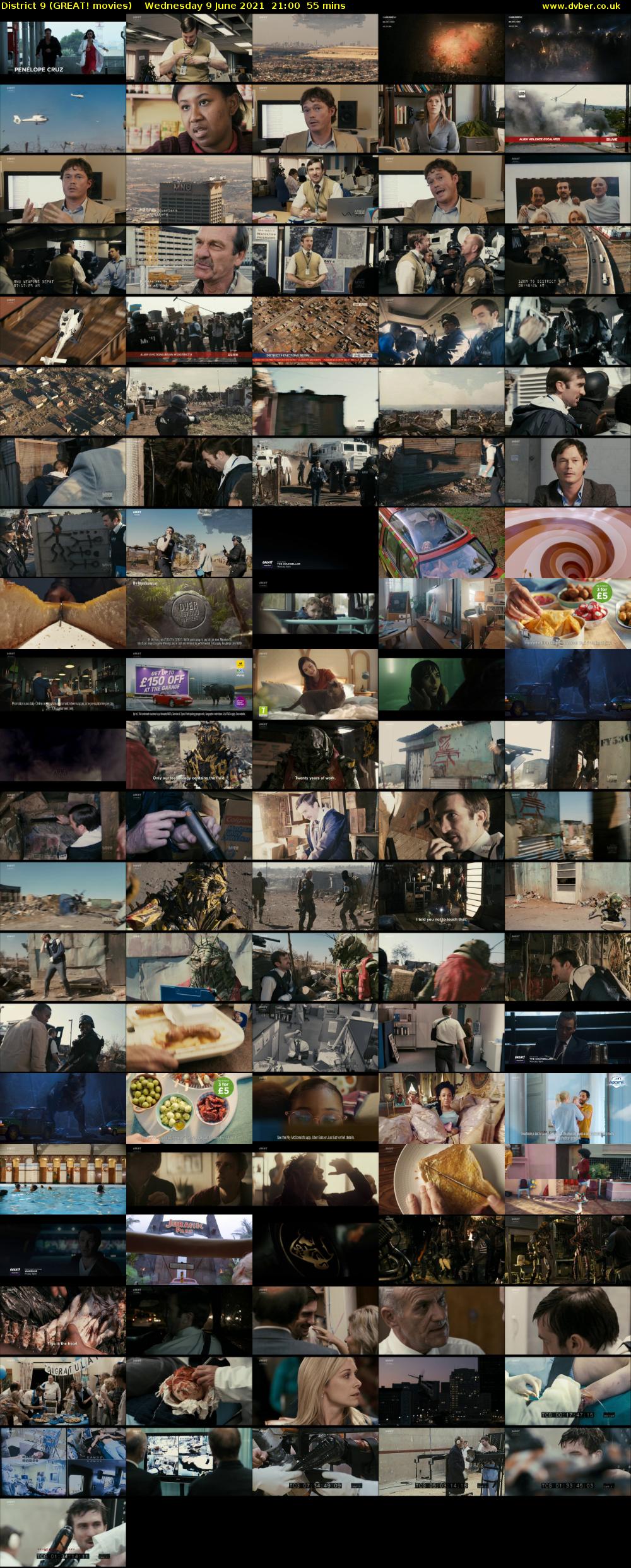 District 9 (GREAT! movies) Wednesday 9 June 2021 21:00 - 21:55