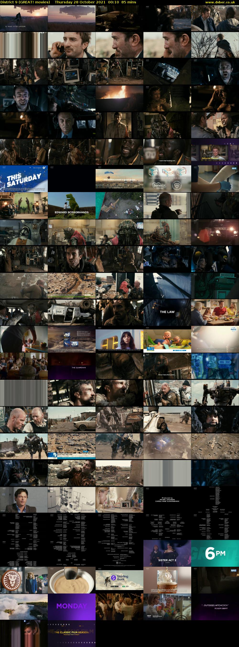 District 9 (GREAT! movies) Thursday 28 October 2021 00:10 - 01:35