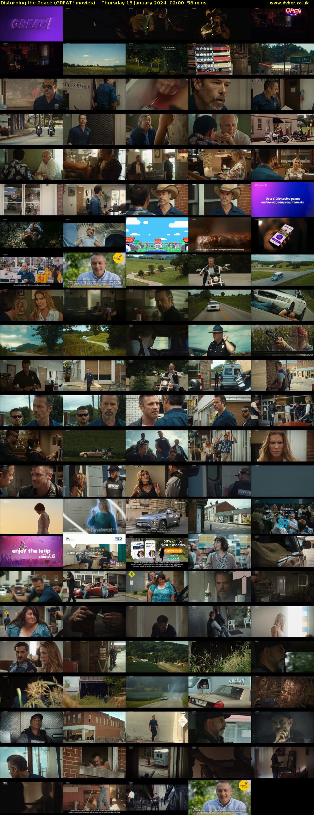 Disturbing the Peace (GREAT! movies) Thursday 18 January 2024 02:00 - 02:56