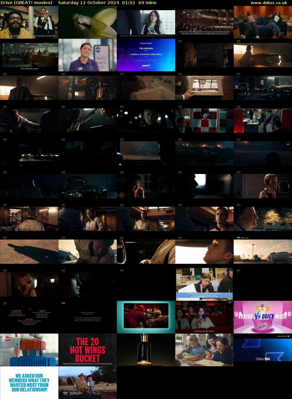 Drive (GREAT! movies) Saturday 12 October 2024 01:01 - 02:10