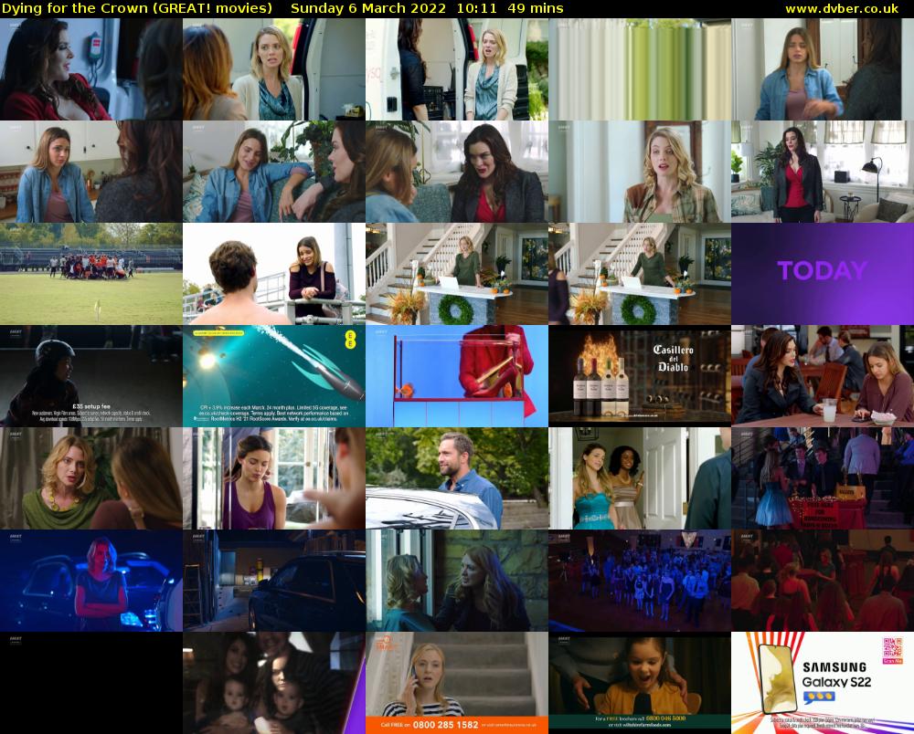 Dying for the Crown (GREAT! movies) Sunday 6 March 2022 10:11 - 11:00