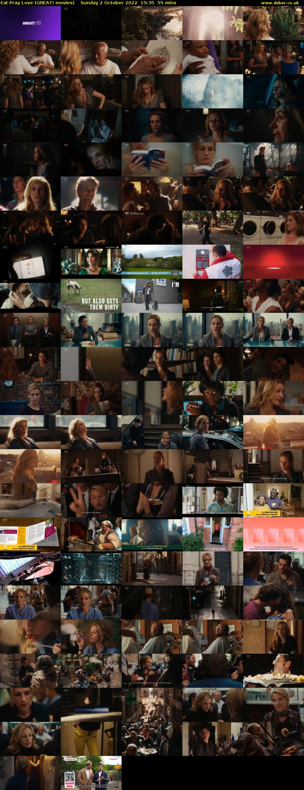 Eat Pray Love (GREAT! movies) Sunday 2 October 2022 15:35 - 16:30