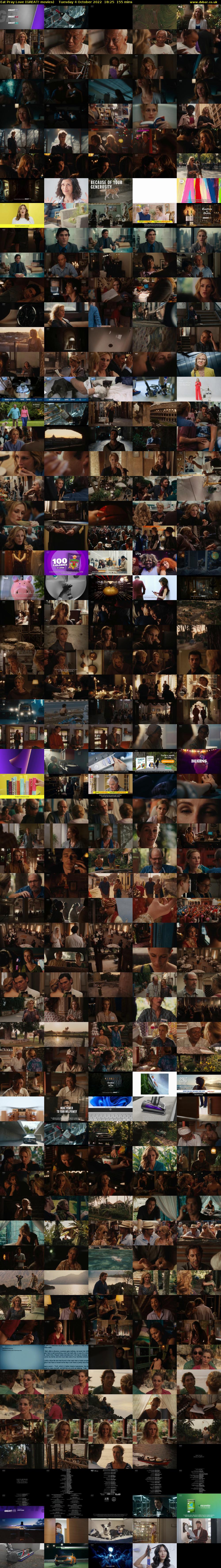 Eat Pray Love (GREAT! movies) Tuesday 4 October 2022 18:25 - 21:00