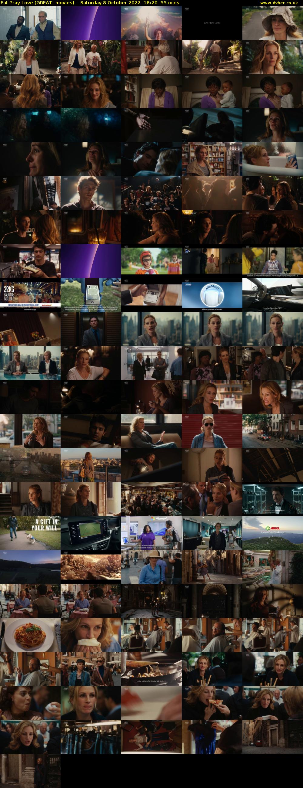 Eat Pray Love (GREAT! movies) Saturday 8 October 2022 18:20 - 19:15