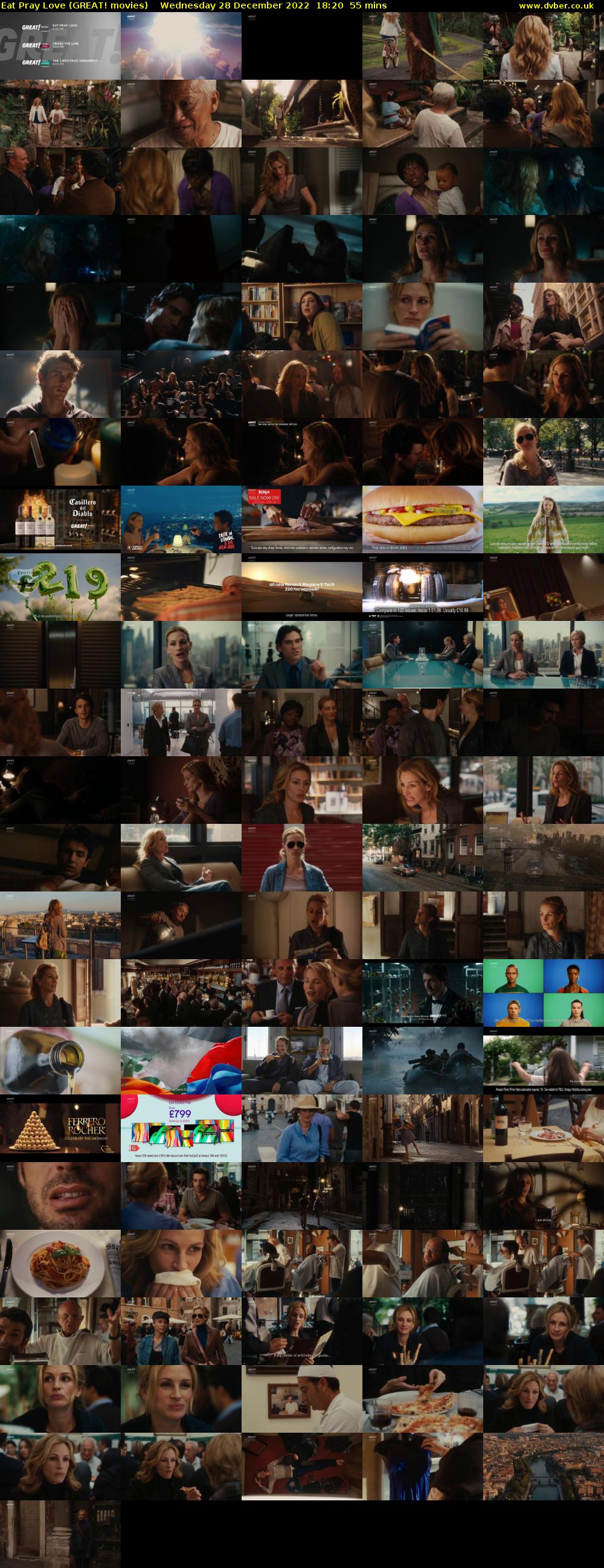 Eat Pray Love (GREAT! movies) Wednesday 28 December 2022 18:20 - 19:15