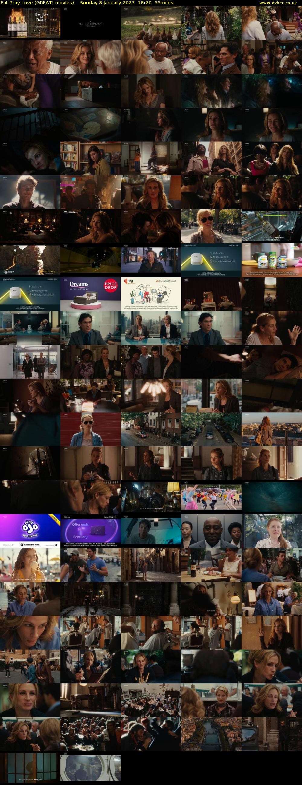 Eat Pray Love (GREAT! movies) Sunday 8 January 2023 18:20 - 19:15