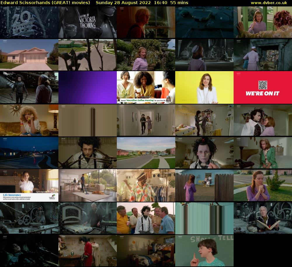 Edward Scissorhands (GREAT! movies) Sunday 28 August 2022 16:40 - 17:35