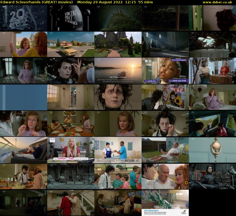 Edward Scissorhands (GREAT! movies) Monday 29 August 2022 12:15 - 13:10